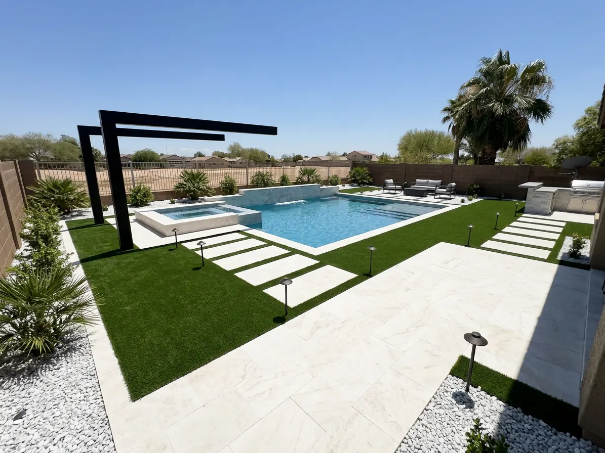 Pool & Hardscape after AI visualizer render