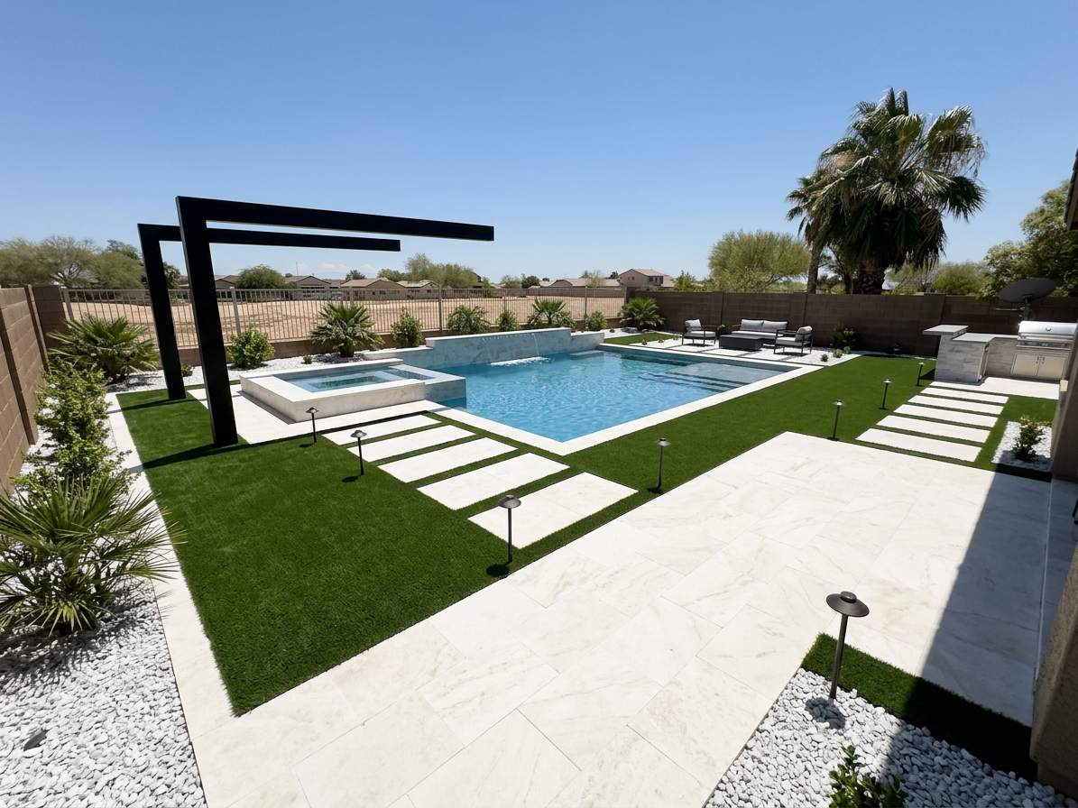Pool & Hardscape after AI visualizer render