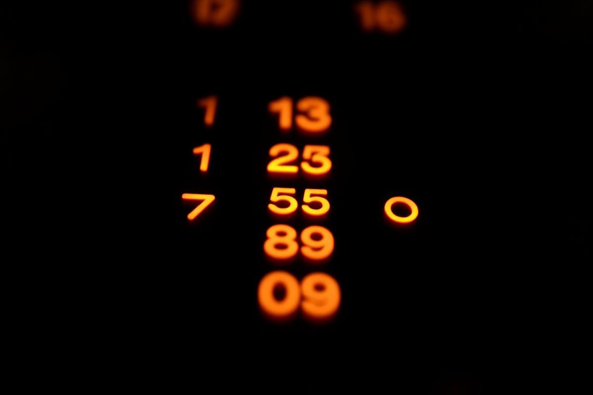 Glowing orange dial pad digits on black representing phone number options