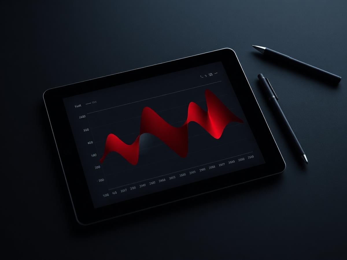 Tablet showing a monthly social media performance report