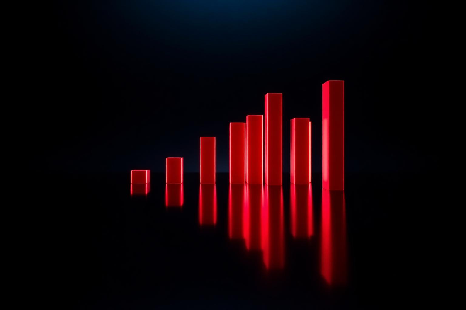 Glowing orange bars representing transit campaign measurement