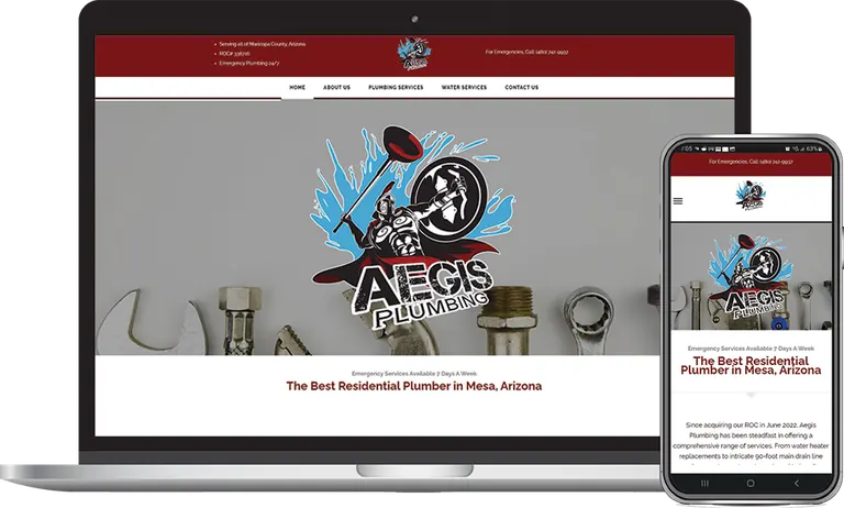 Aegis Plumbing, Phoenix, Arizona client of Phoenix AZ Ad Agency
