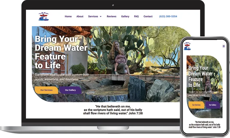 Arizona Living Waterscapes, Phoenix, Arizona client of Phoenix AZ Ad Agency