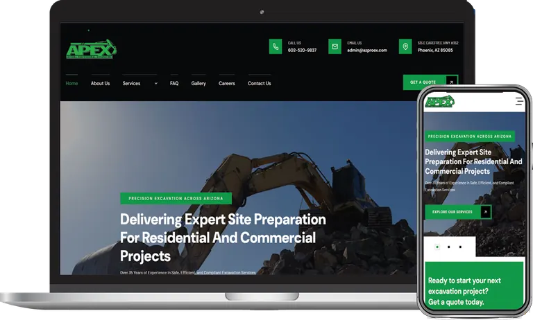 Arizona Professional Excavating, Phoenix, Arizona client of Phoenix AZ Ad Agency