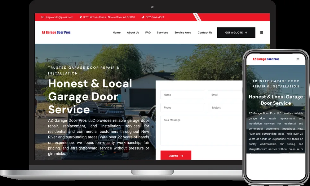 Arizona Garage Door Pros, Phoenix, Arizona client of Phoenix AZ Ad Agency