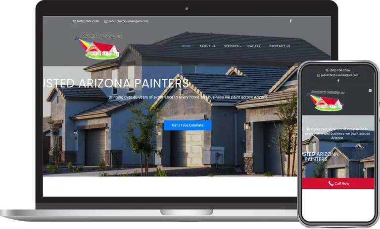 Butchers Painting (earlier build), Phoenix, Arizona client of Phoenix AZ Ad Agency