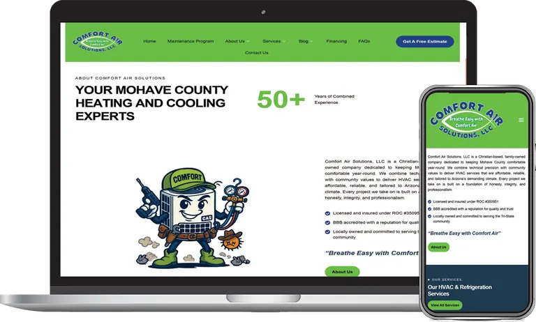 Comfort Air Solutions, Phoenix, Arizona client of Phoenix AZ Ad Agency