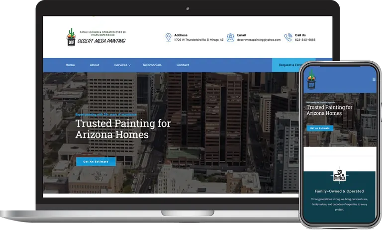 Desert Mesa Painting, Phoenix, Arizona client of Phoenix AZ Ad Agency