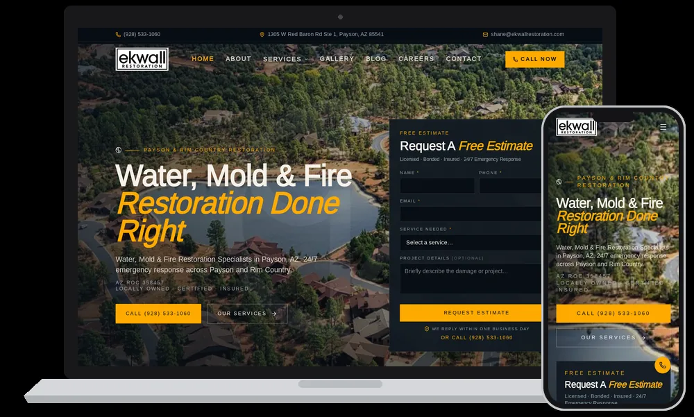 Ekwall Restoration, Phoenix, Arizona local SEO case study