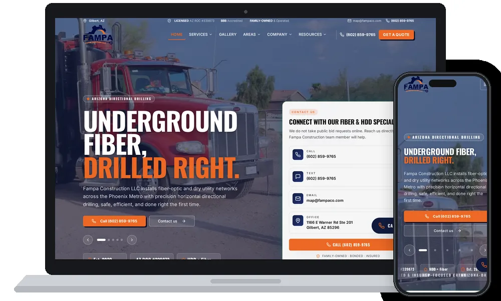 Fampa Construction LLC, Phoenix, Arizona client of Phoenix AZ Ad Agency