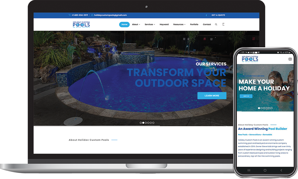 Holiday Custom Pools and Spas, Phoenix, Arizona local SEO case study
