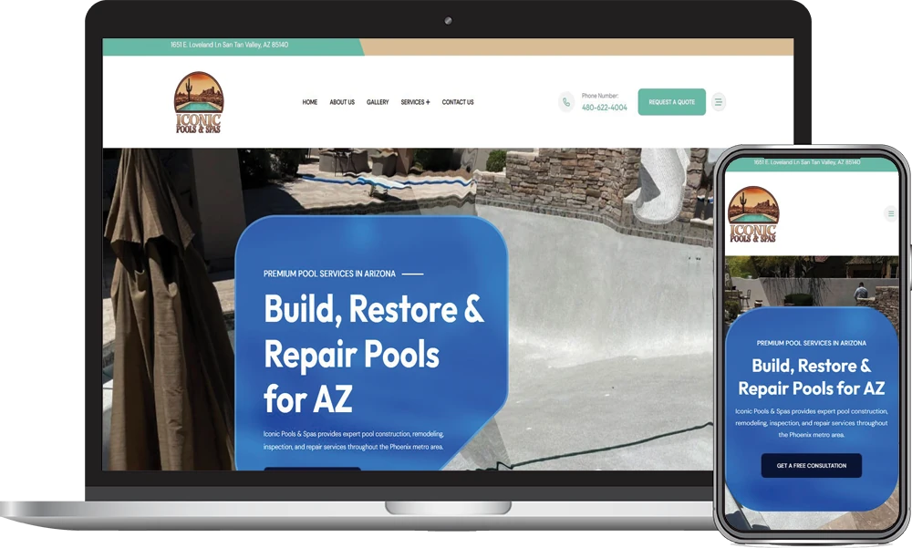 Iconic Pools & Spas, Phoenix, Arizona client of Phoenix AZ Ad Agency