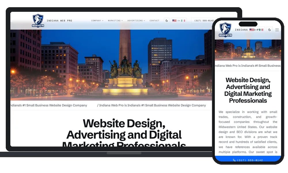 Indiana Web Pro, Phoenix, Arizona client of Phoenix AZ Ad Agency