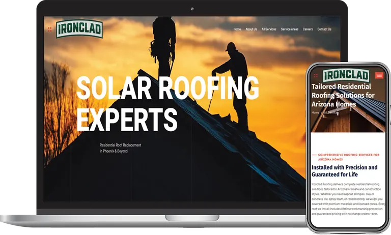 Ironclad Roofing, Phoenix, Arizona client of Phoenix AZ Ad Agency
