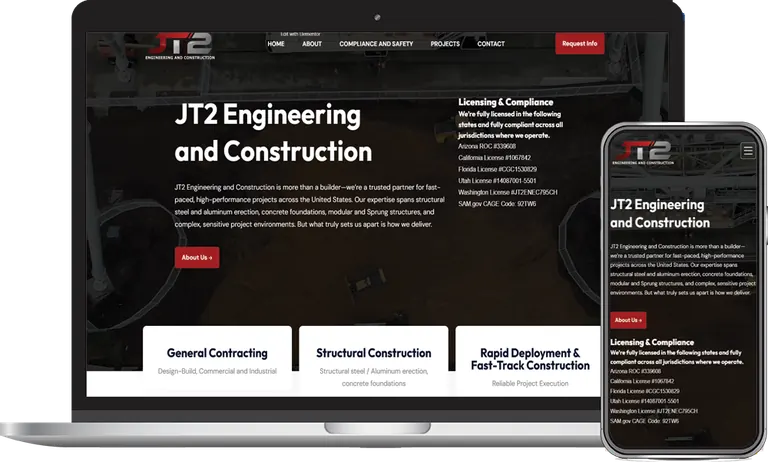 JT2 Engineering and Construction, Phoenix, Arizona client of Phoenix AZ Ad Agency