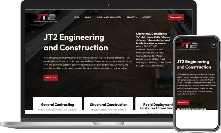 JT2 Engineering & Construction (v3), Phoenix, Arizona client of Phoenix AZ Ad Agency