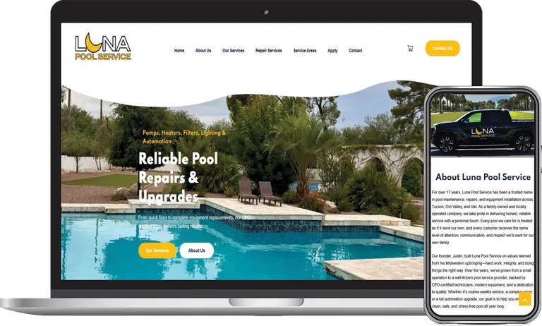 Luna Pool Service, Phoenix, Arizona client of Phoenix AZ Ad Agency