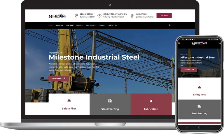 Milestone Industrial Steel, Phoenix, Arizona client of Phoenix AZ Ad Agency