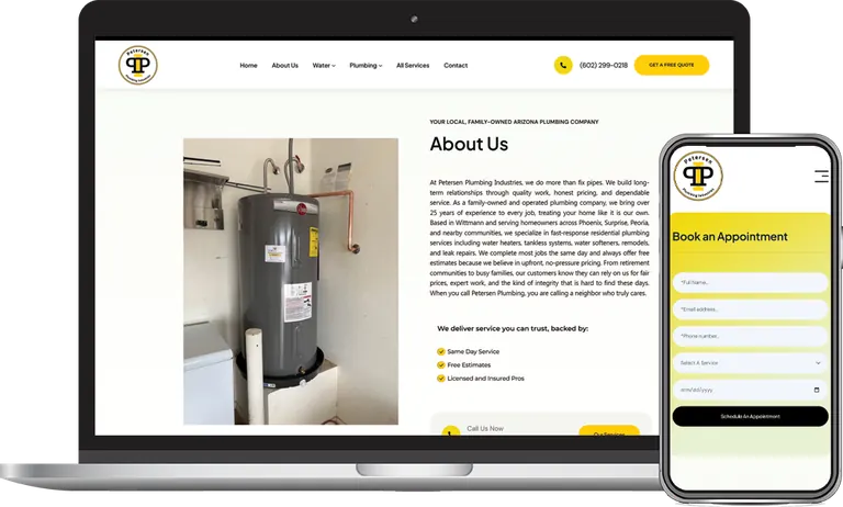 Petersen Plumbing Industries, Phoenix, Arizona client of Phoenix AZ Ad Agency