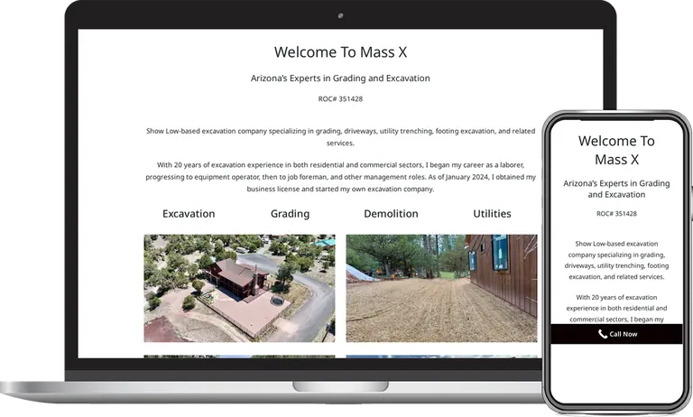 Show Low Excavation, Phoenix, Arizona client of Phoenix AZ Ad Agency