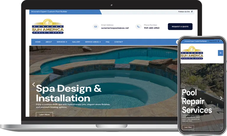 Sun America Pools, Phoenix, Arizona client of Phoenix AZ Ad Agency