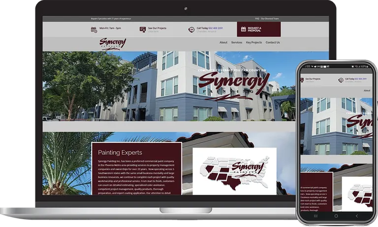 Synergy Painting, Phoenix, Arizona client of Phoenix AZ Ad Agency