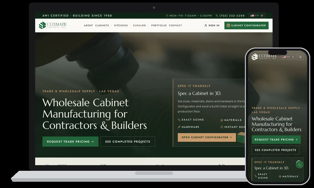 Ultimate Cabinets, Inc., Phoenix, Arizona client of Phoenix AZ Ad Agency