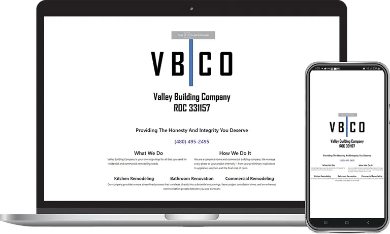 Valley Building Company, Phoenix, Arizona client of Phoenix AZ Ad Agency