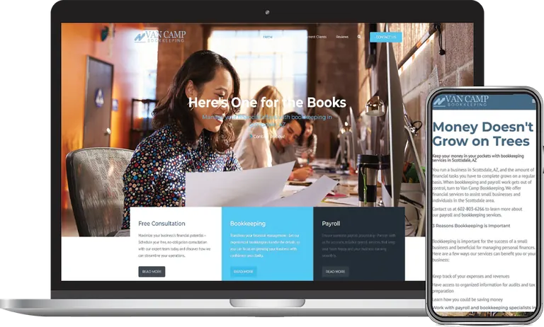 Van Camp Bookkeeping, Phoenix, Arizona client of Phoenix AZ Ad Agency